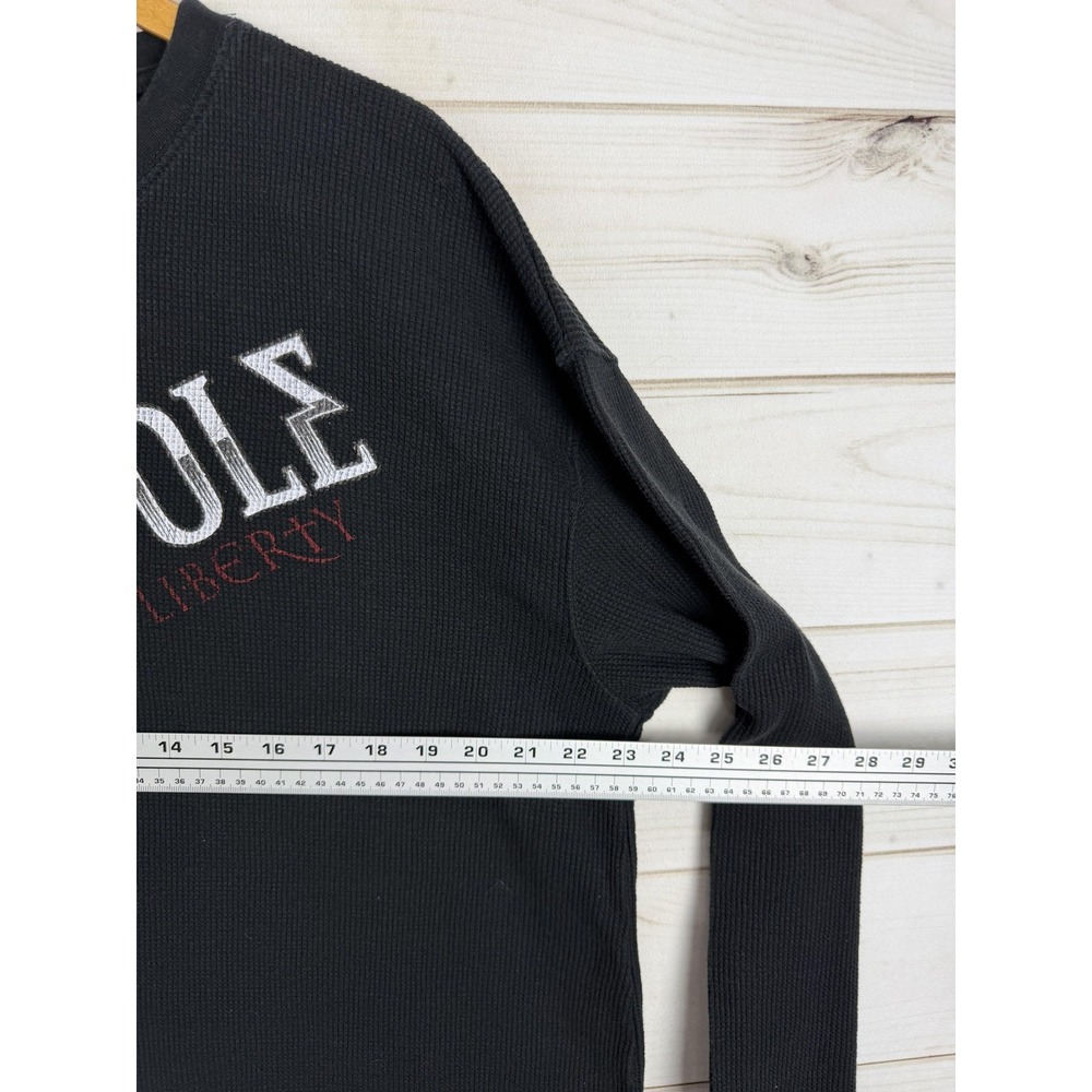 Southpole Shirt Mens 3XB Black Thermal Waffle Long Sleeve Graphic Streetwear - Picture 4 of 7
